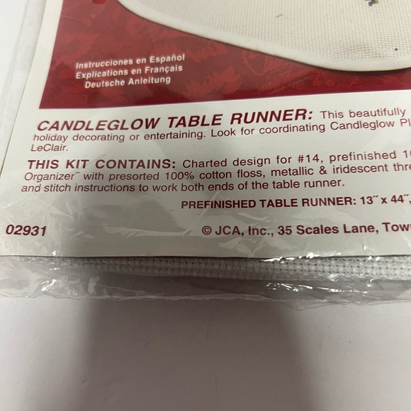 Needle Treasures Counted Cross Stitch Kit Candleglow Table Runner 13" x 44" New - Picture 3 of 9